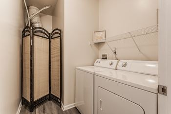 Full size washers & dryers or connections